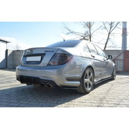 Накладки на диффузор заднего бампера на Mercedes C W204 AMG-Line